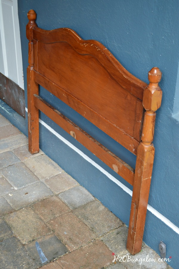 DIY twin headboard bench tutorial with basket storage H2OBungalow.com #powertoolchallengeteam #organizewithpowertools