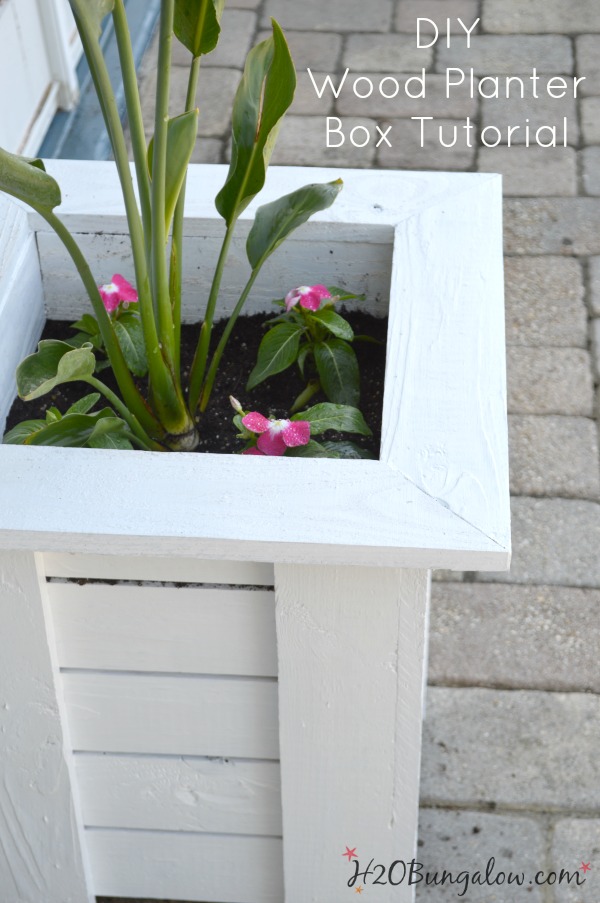 Simple tutorial to make a Key West Style Planter Box for much less than it would cost to purchase! See the rest of the Power Tool Challenge Team's spring projects linked up here too. #powertoolchallengespring H2OBungalow