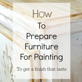 Easy DIY tutorial on how to prepare furniture for painting explains when and how to prep furniture before painting in simple steps for all levels of DIYers. H2OBungalow