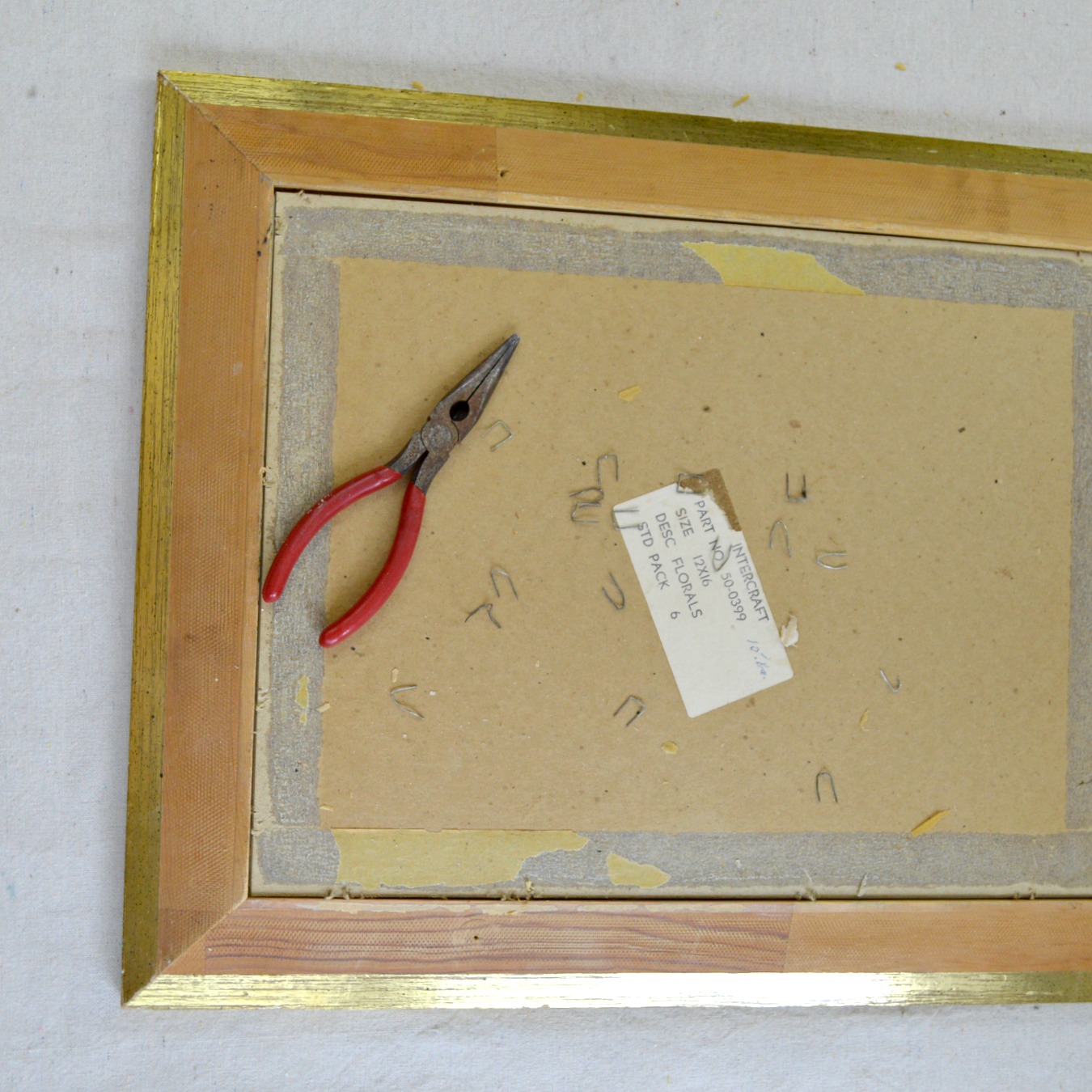 take apart the picture frame