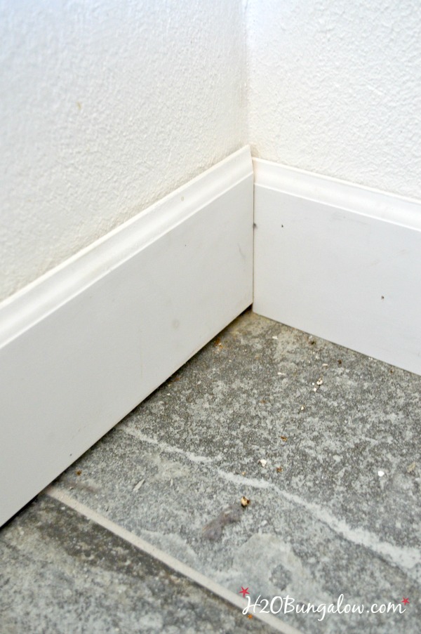 close up of baseboards on uneven floors 