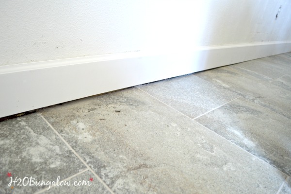 uneven floor with baseboards