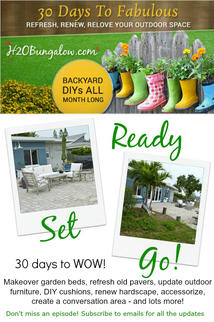 30 Days To Fabulous Backyard Makeover packed with fresh outdoor DIY projects by H2OBungalow