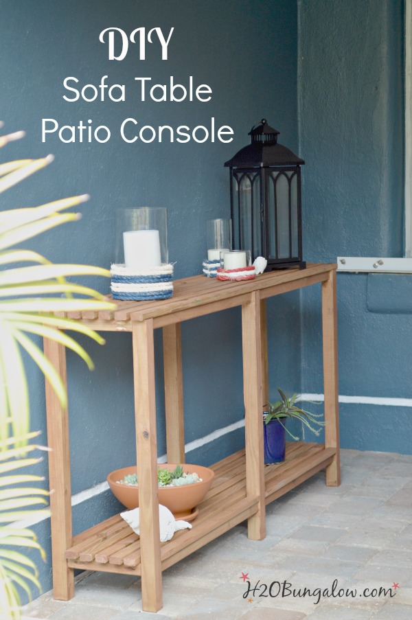 Outdoor patio deals sofa table