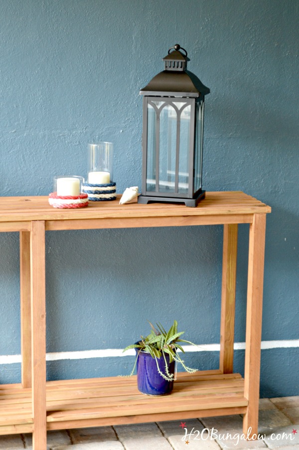 Small outdoor on sale console table