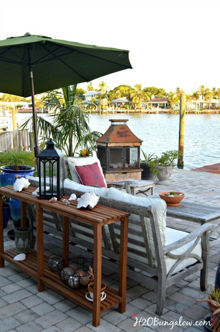 DIY Planter Umbrella Stand Tutorial H2OBungalow