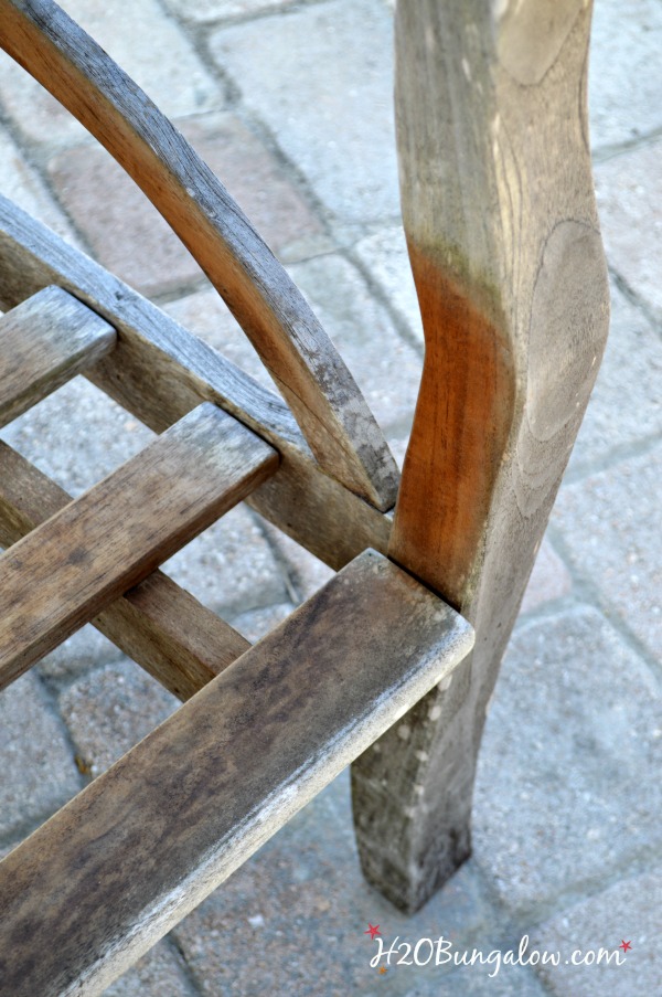 Sun-damage-on-teak-furniture-before-refinishing-H2OBungalow