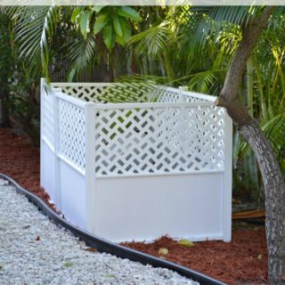 Hide the uglies in your yard with this easy privacy screen. Simple DIY fence, no tools, hardware, glue or concrete needed. H2OBungalow