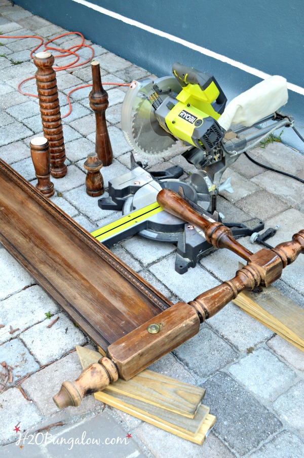 How to cut up a headboard for spindles for pedestal bowls H2OBungalow