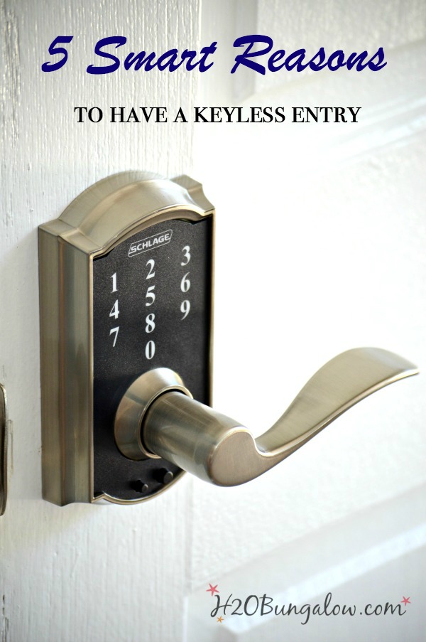 The top 5 smart reasons to have a keyless entry with video showing how easy it is to operate. This is a must read if you've been thinking of getting a keyless deadbolt for your home or office. H2OBungalow 