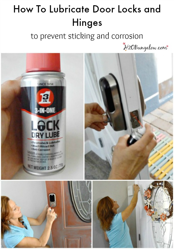 How to lubricate door locks and hinges to prevent sticking and corrosion by H2OBungalow