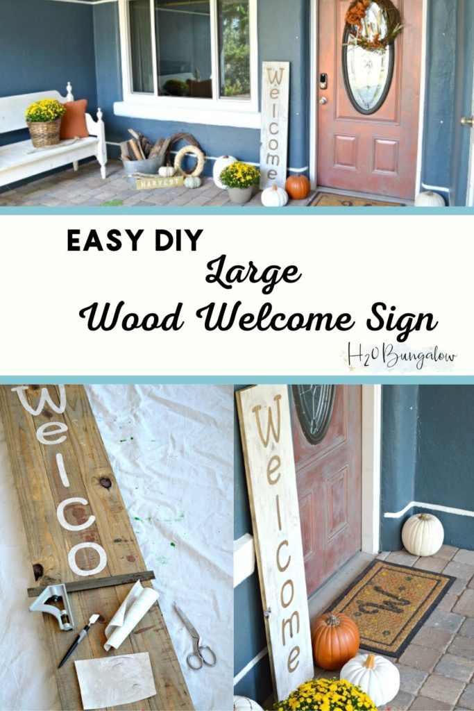 Indoor Outdoor Large DIY Wood Welcome Sign - H2OBungalow