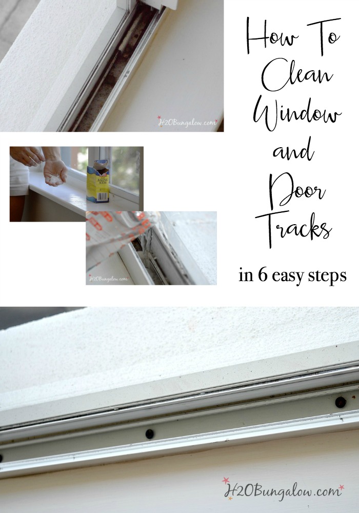 How to clean window and door tracks in a few steps so they move smoothly and look great using items from your kitchen No scrubbing needed!