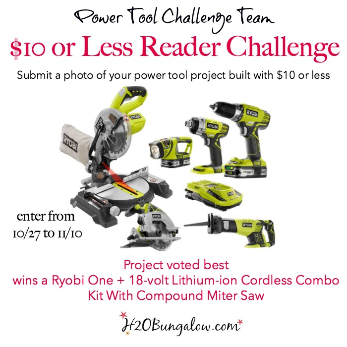 $10 power tool project challenge. Join in with the Power Tool Project Team and share your project this month. 