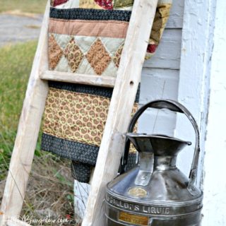 How to make a DIY vintage ladder tutorial. Simple assembly using pegs like old furniture was made. Instructions to add a rustic aged finish included. by H2OBungalow