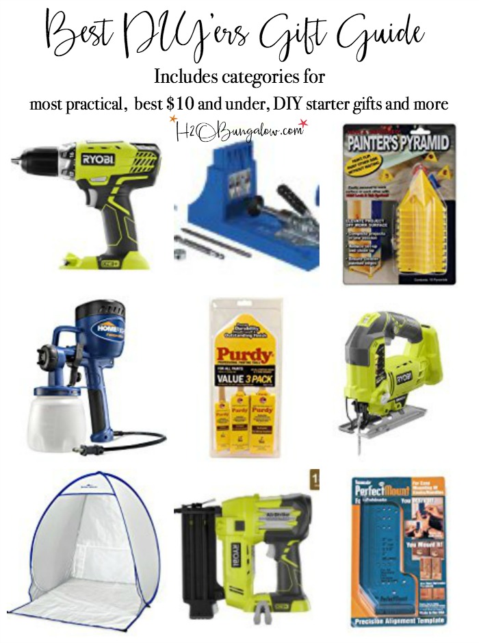 The best DIY'ers gift guide for home improvement and home decor. Includes categories for $10 and under, most practical, and best time savers too. 