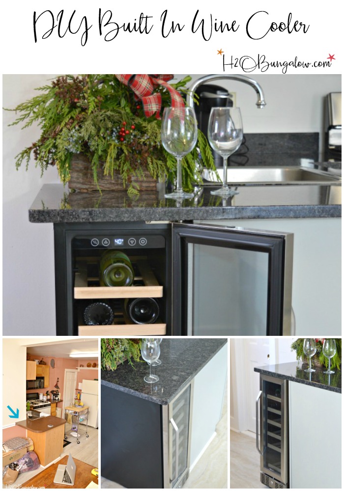 Simple tutorial instructions to make a DIY built in wine cooler in your kitchen. Built in wine refrigerators look great and increase the value of a home