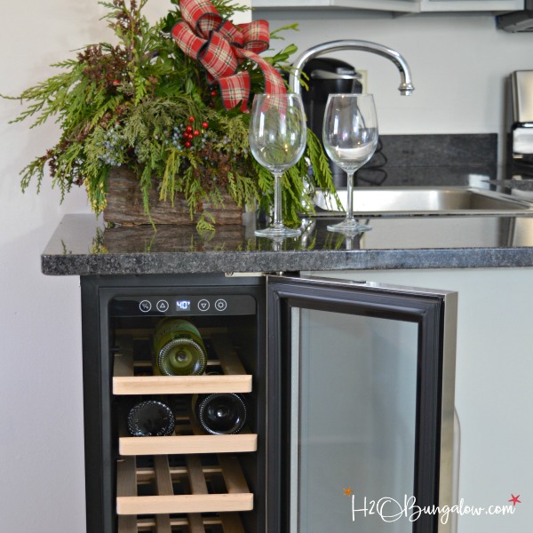 Kitchen island on sale wine cooler