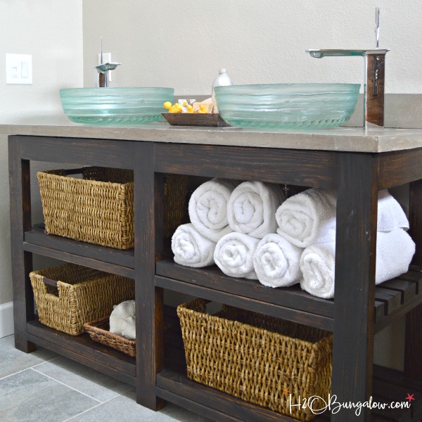 DIY Bathroom Counter Organizer Idea - Petticoat Junktion