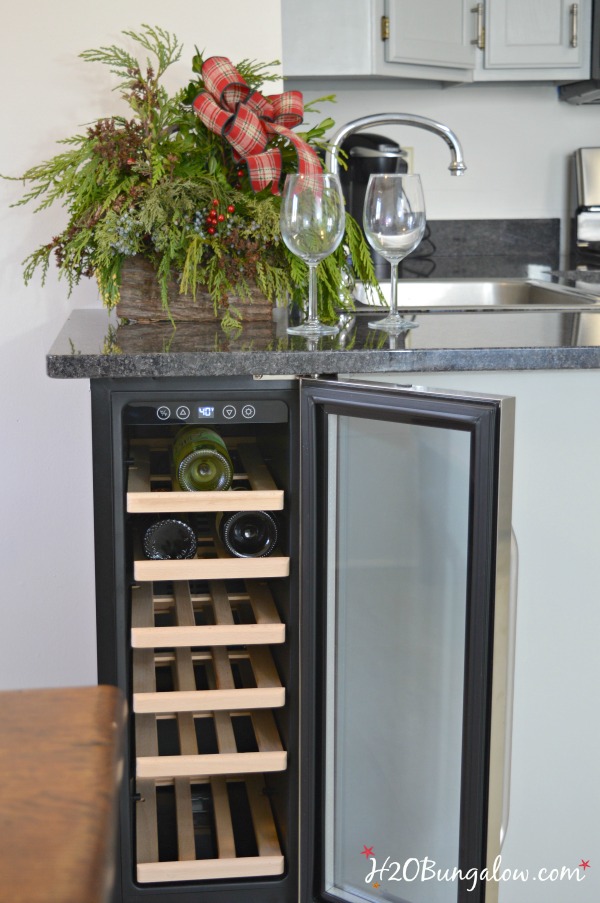 Fitted kitchen wine discount rack