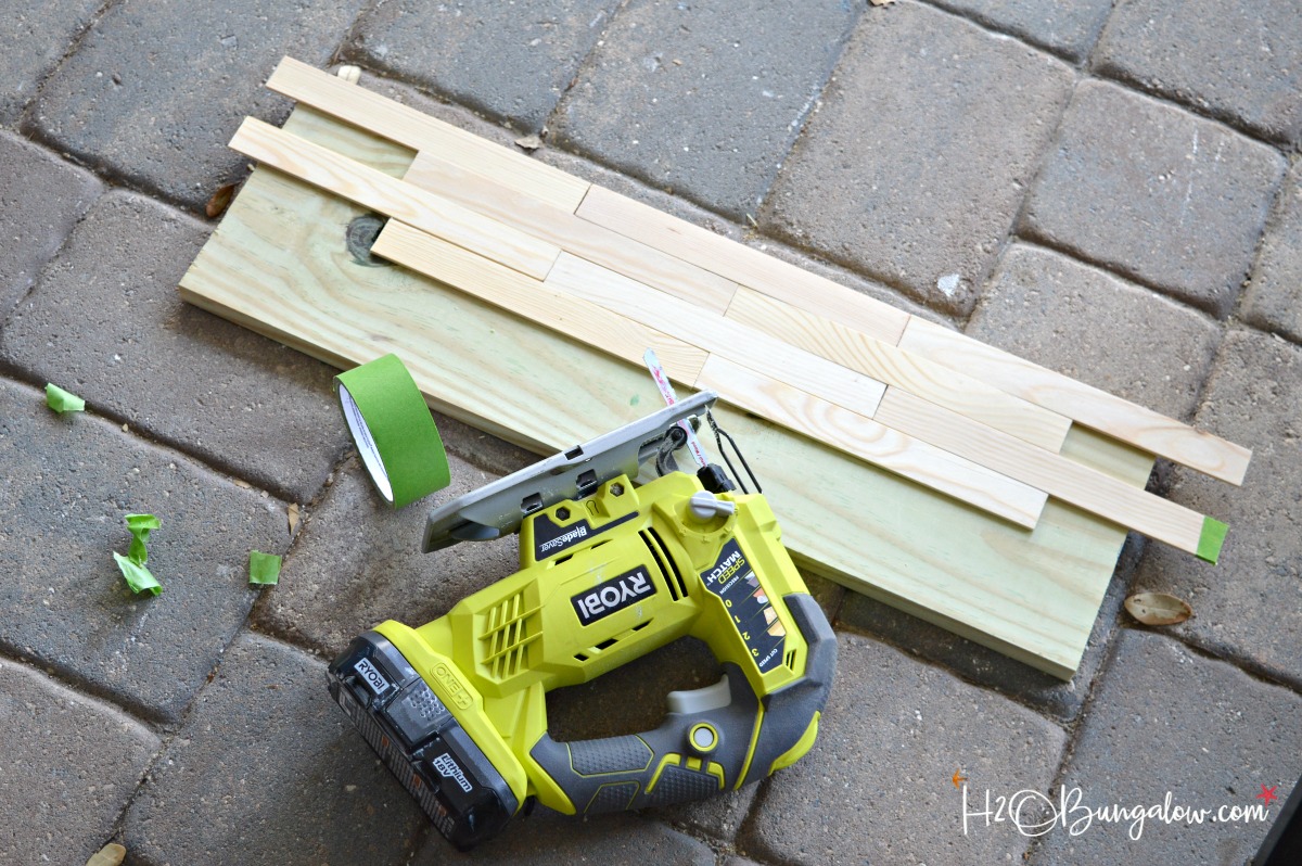 Add instant curb appeal. Easy modern DIY Horizontal Wood Slat Address Plaque Tutorial. Use only a jigsaw, glue and outdoor mounting tape. Drill optional to float letters. 