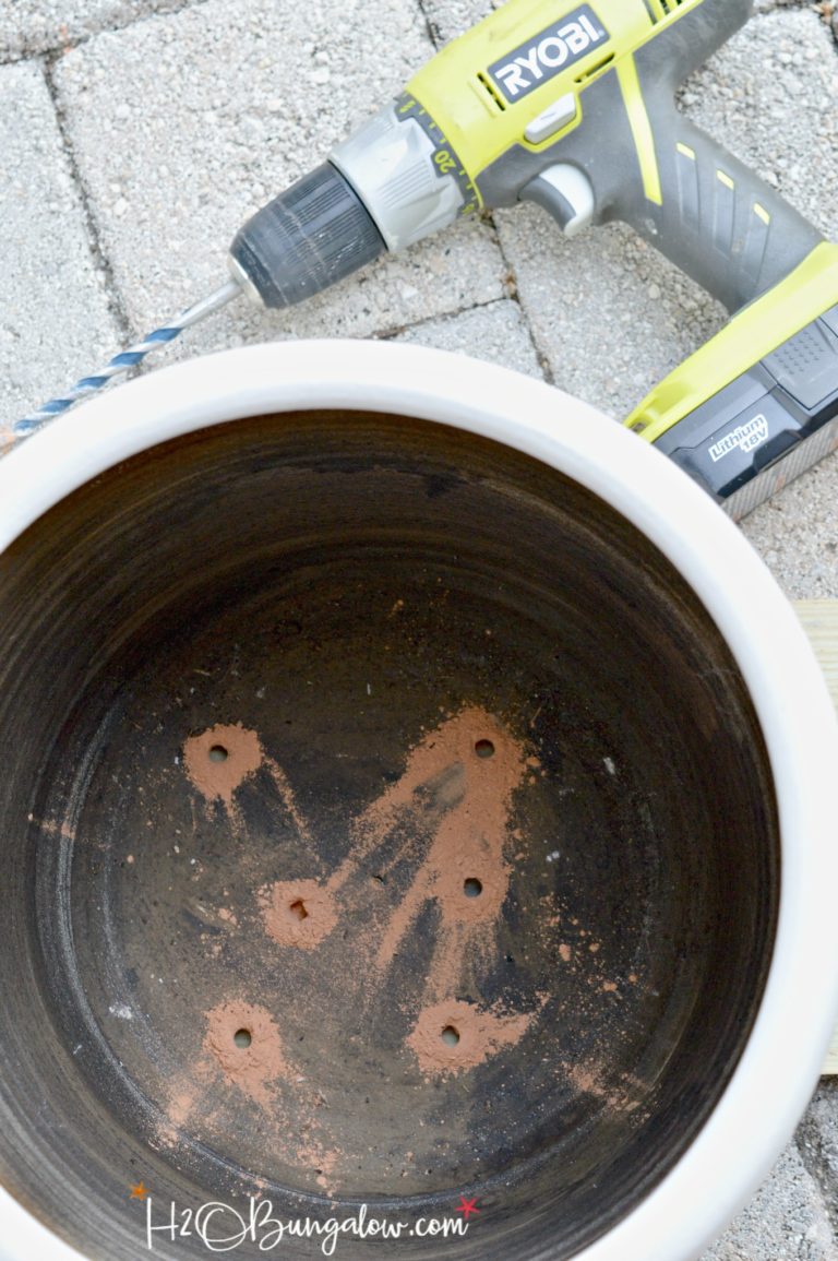 How To Drill Drain Holes In Ceramic Planters H2OBungalow