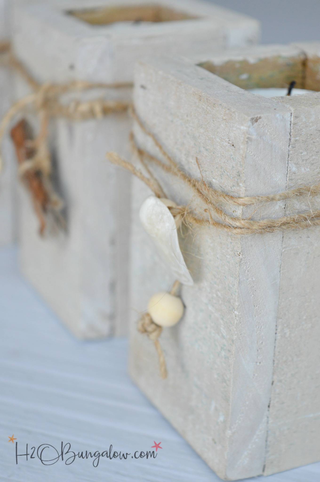 DIY Candle Holder with Jute Roping - Four Generations One Roof Blog