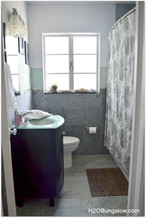 Five inspiring before and after bathroom makeovers from a DIY Blogger. Includes coastal, farmhouse and contemporary bathroom makeover and remodel ideas with tutorials. Find over 450 home improvement and home decor tutorials on H2OBungalow.com