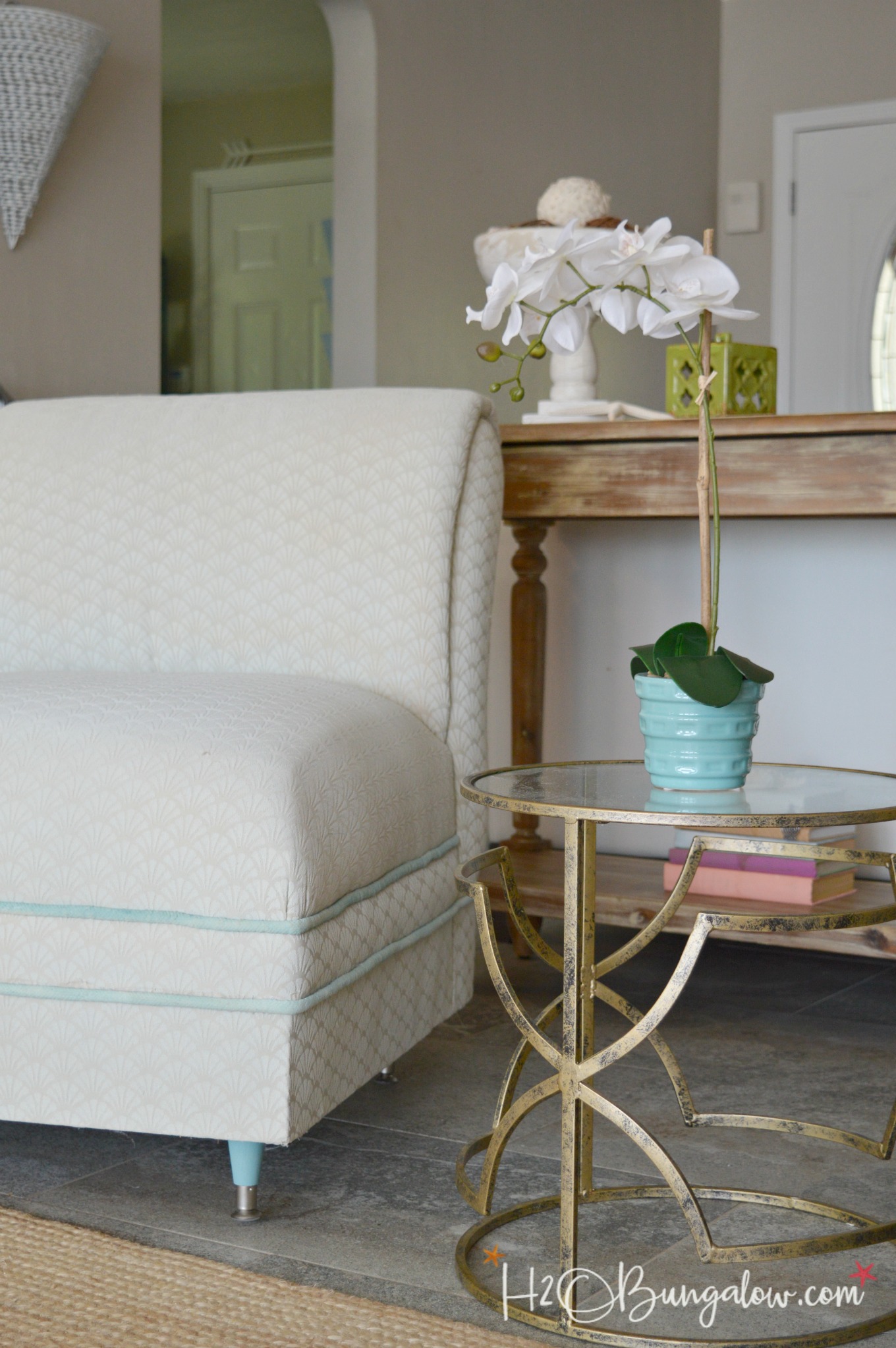 Painted Upholstered Chair Makeover Tutorial H2obungalow