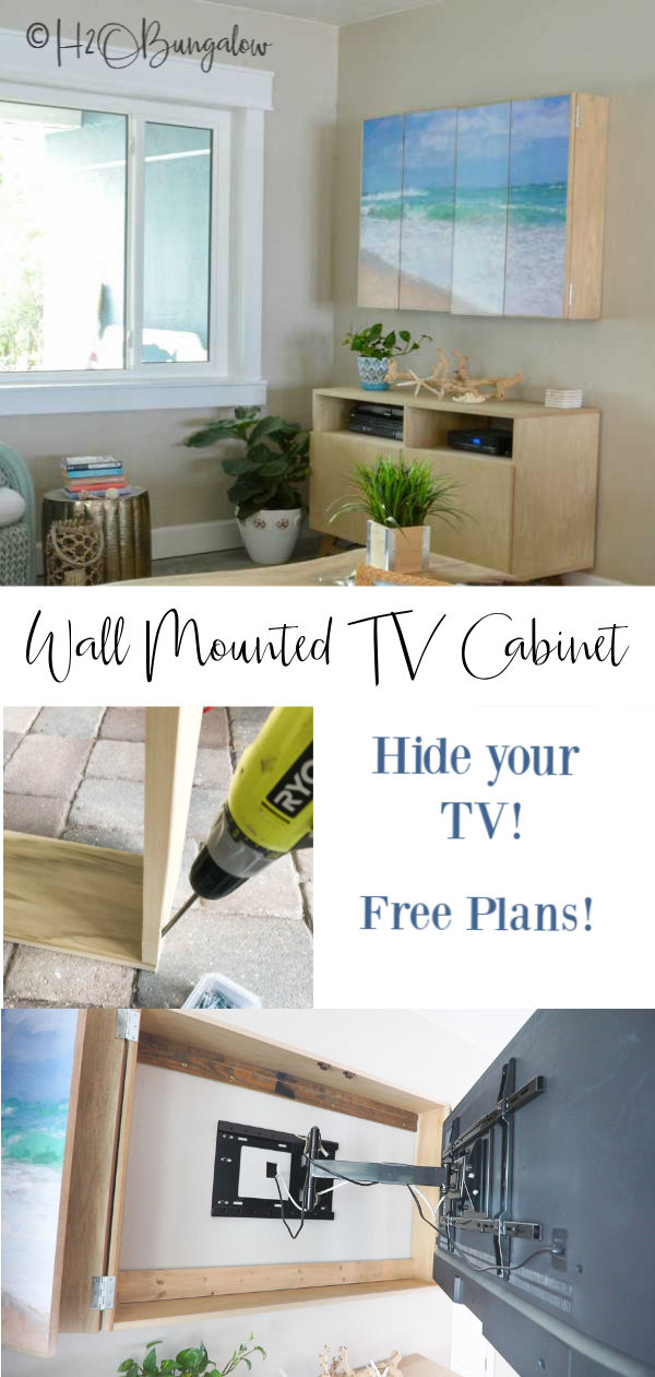 DIY Wall Mounted TV with Free Plans H2OBungalow