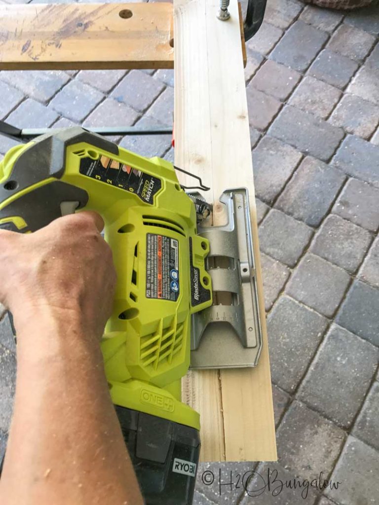 use jigsaw to cut bevel to make woodworking tools do more 