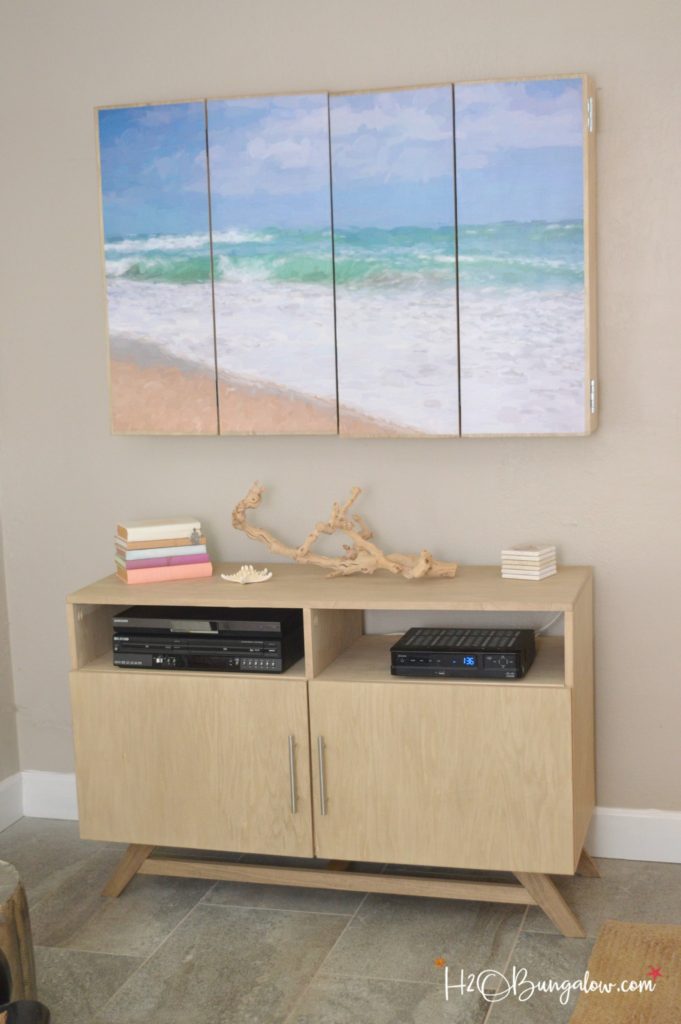 DIY Media Console with Free Plans - H20Bungalow