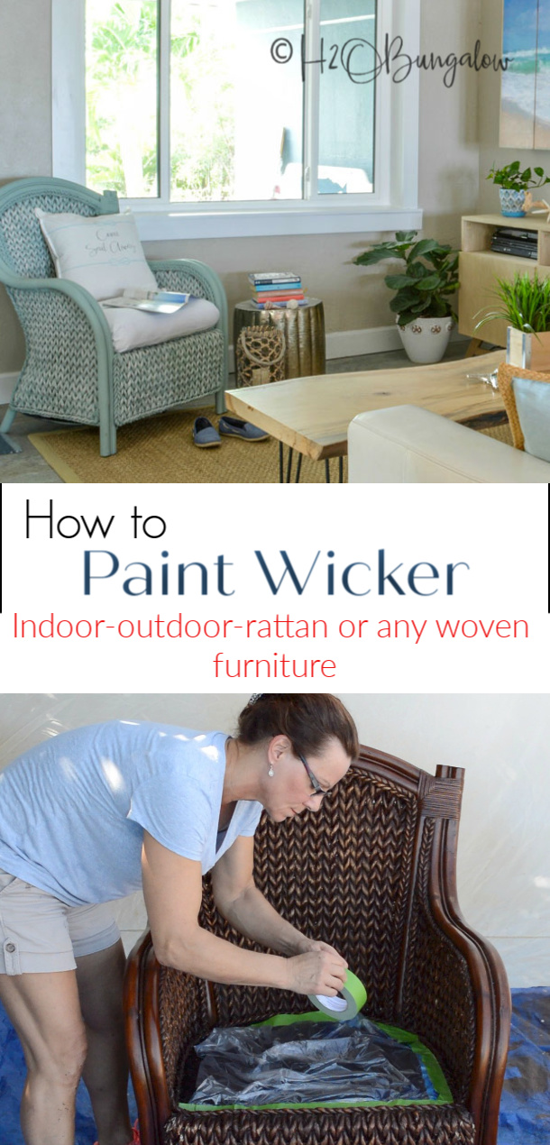 How To Paint Wicker Furniture Quickly and Easily H2OBungalow