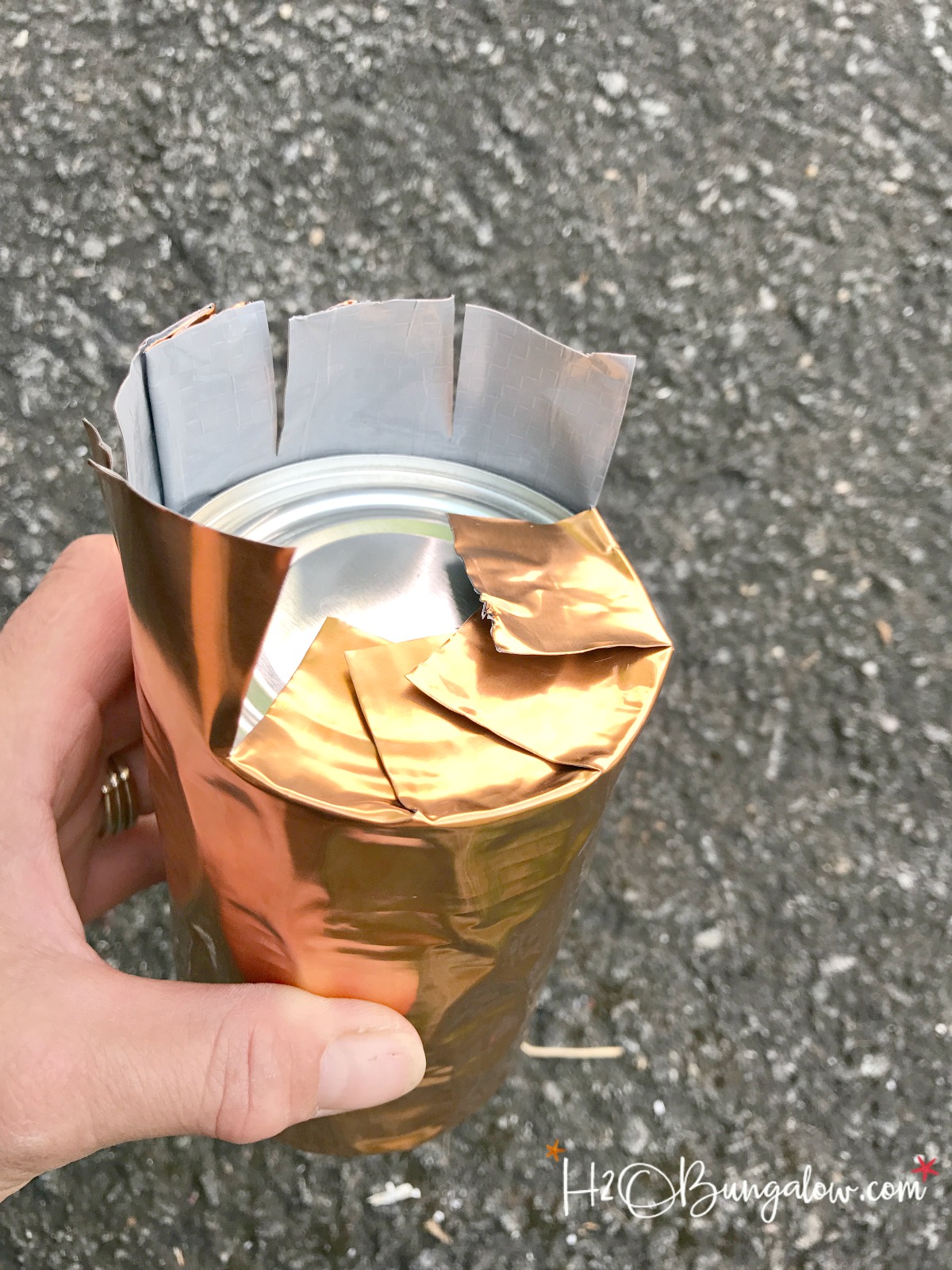 Diy Copper Tin Can Candle Holders H2obungalow