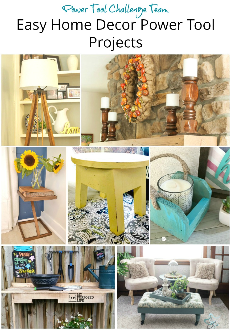 Easy power tool home decor DIY projects you can make in a day. 