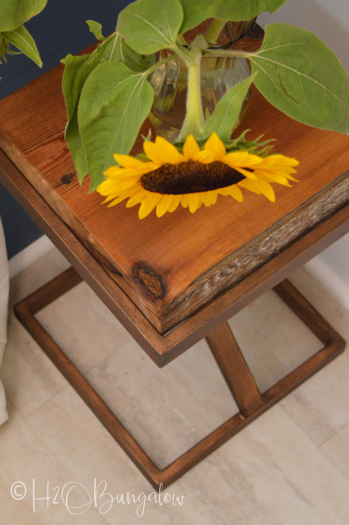 Repurposed Metal and Wood Side Table H2OBungalow