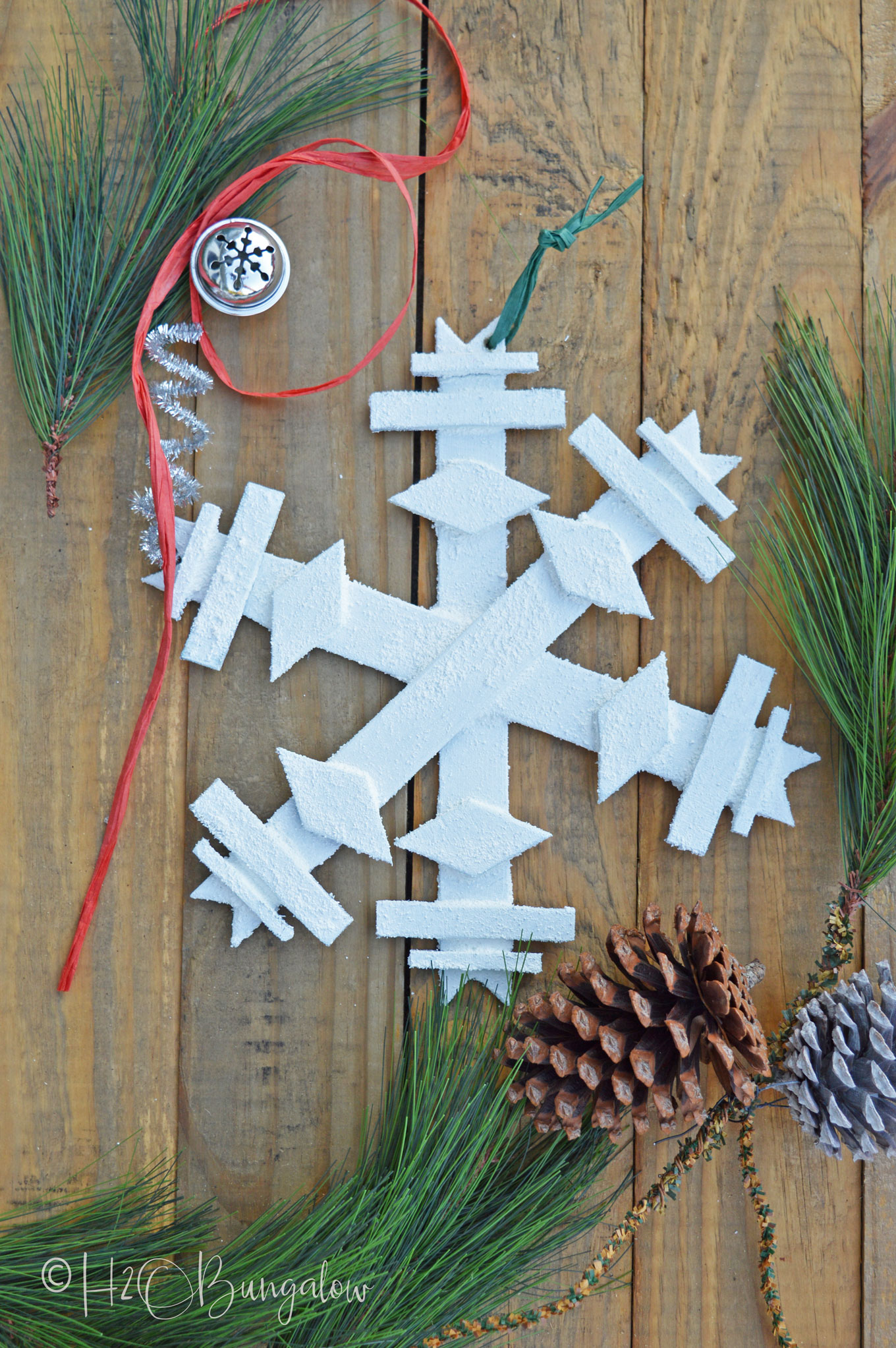 DIY Wooden Snowflake - H2OBungalow