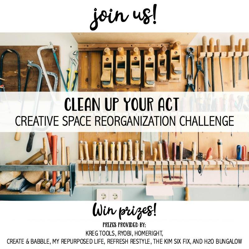 It's time to clean up your act! Your creative space act that is. Your workshop, studio, wood shop or craft room. Share your before and after photo for awesome chances to win super cool prizes. Details here! 