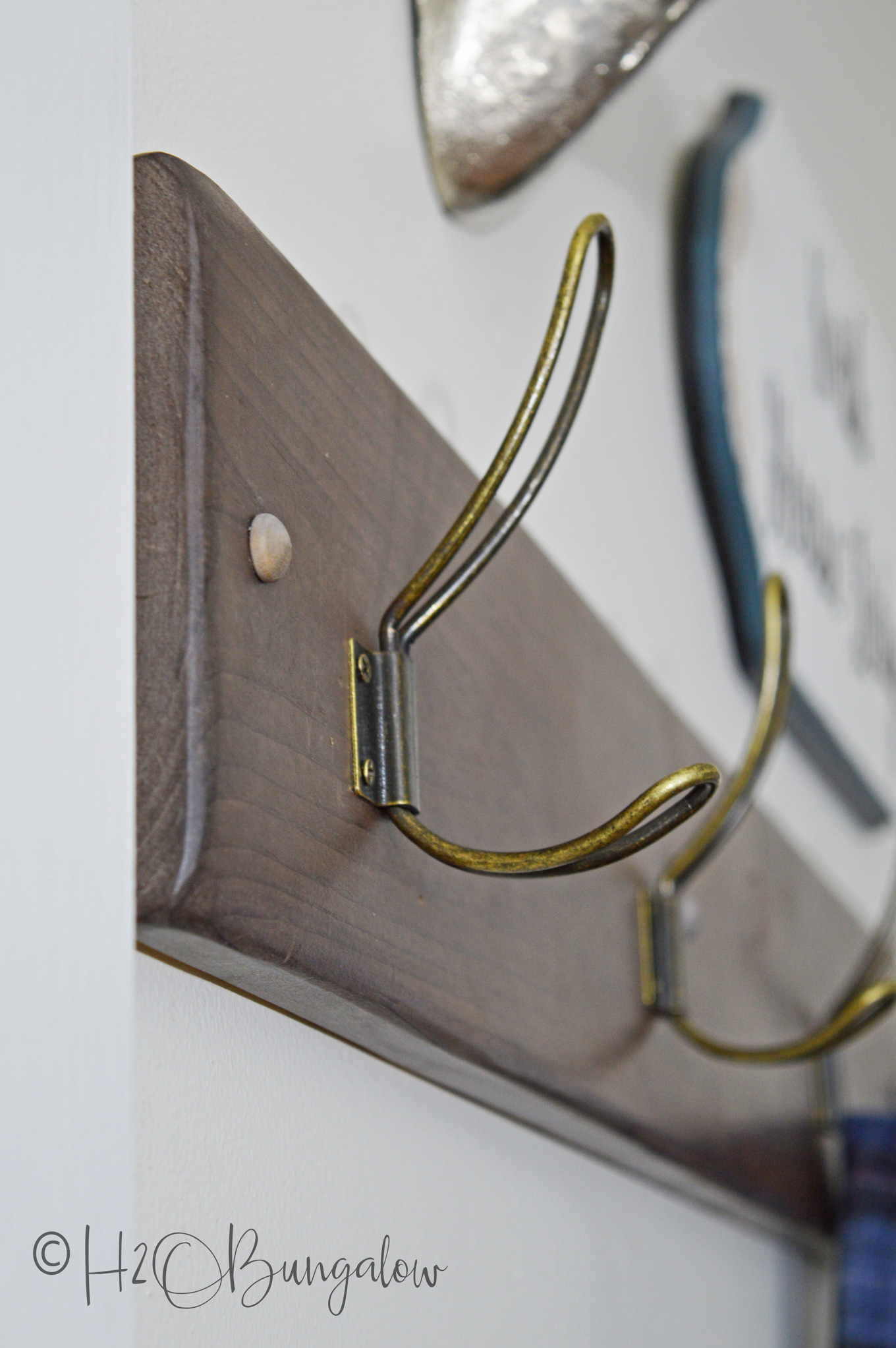 Modern Rustic DIY Vintage Hook Coat Rack - H2OBungalow