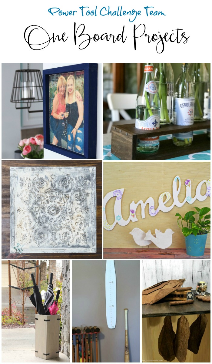 Creative DIY tutorials using one board. Power tool tutorials for simple projects you can do in home decor and more. From the Power Tool Challenge Team #powertoolchallengeteam 