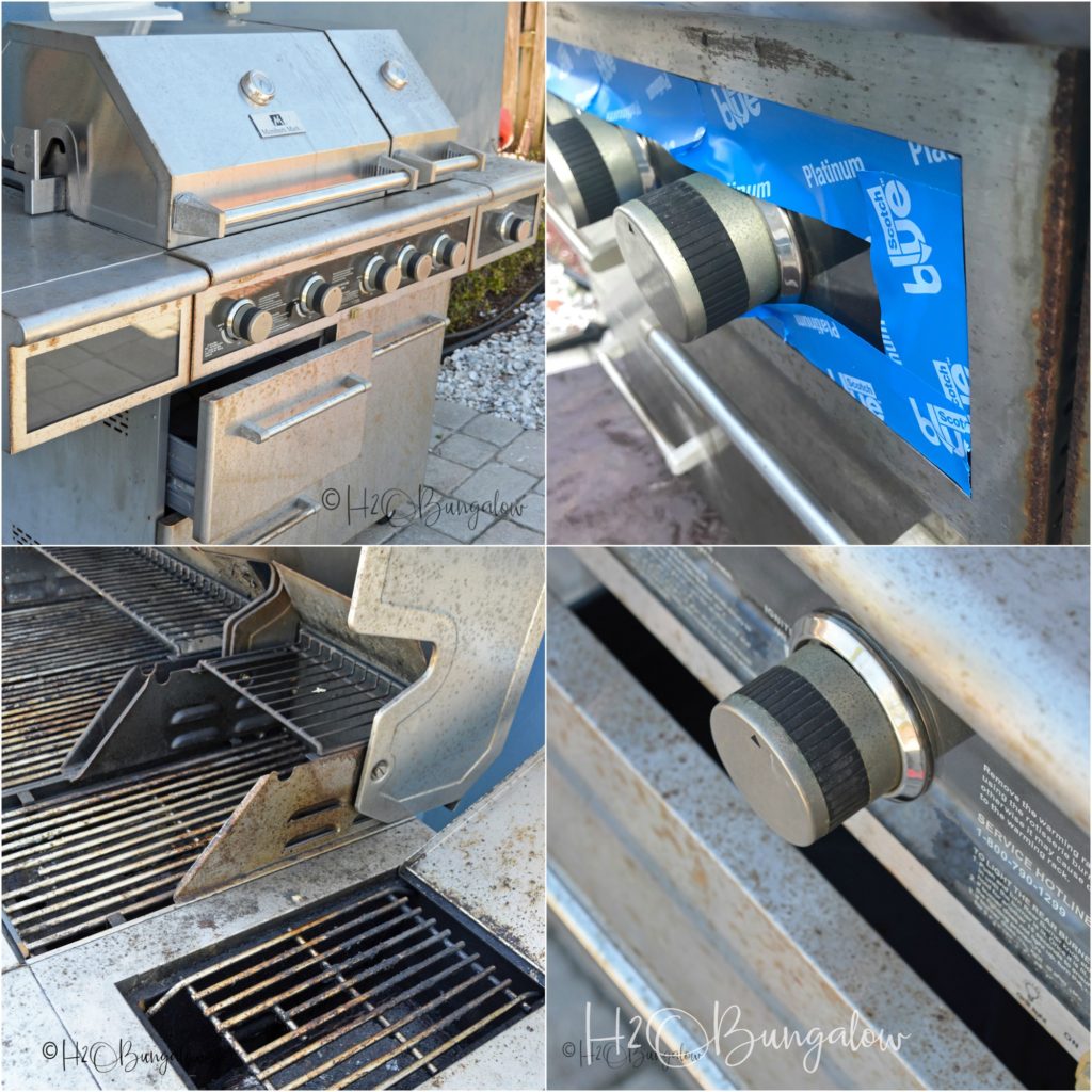 Tutorial on how to clean and makeover a barbecue grill with just a few products, a little elbow grease and some creativity. I turned my rusty old barbecue grill into a good looking almost new looking outdoor grill.  You can too. Works on all types of outdoor grills, natural gas, propane and charcoal.