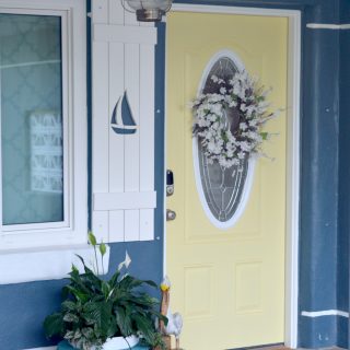 Video and tutorial on how to make exterior DIY shutters with sailboat cutouts from long lasting pvc. Download my free sailboat cutout pattern or see my tips to make your own decorative shutter cutouts. Exterior decorative shutters with designs cut out add charm and curb appeal and are easy to make!