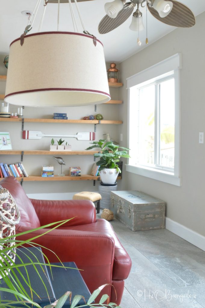 reading nook coastal home tour 