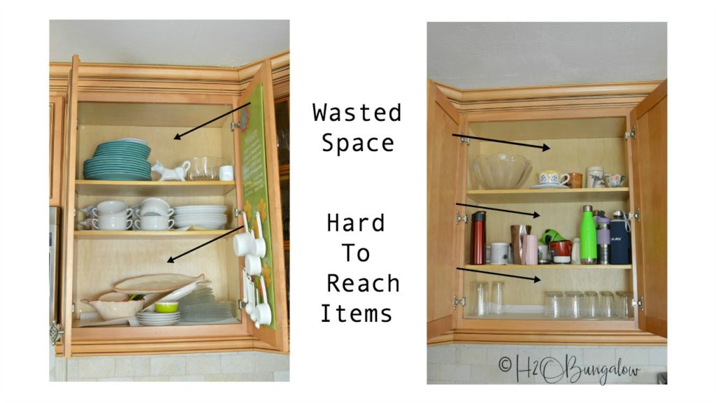 How to Add Extra Shelves to Kitchen Cabinets - H2OBungalow