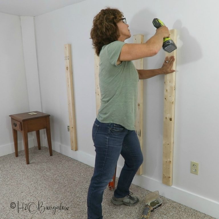 DIY Rustic Headboard Out of Shiplap H2OBungalow