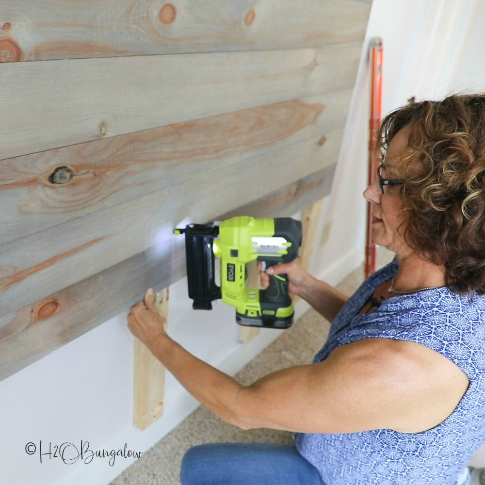 Diy Rustic Headboard Out Of Shiplap H2obungalow