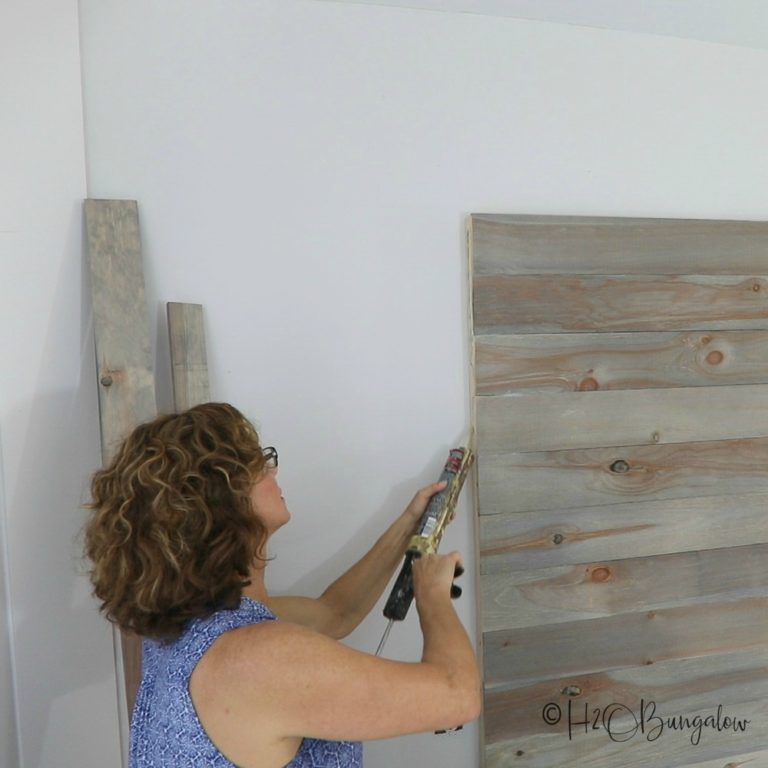 DIY Rustic Headboard Out of Shiplap H2OBungalow