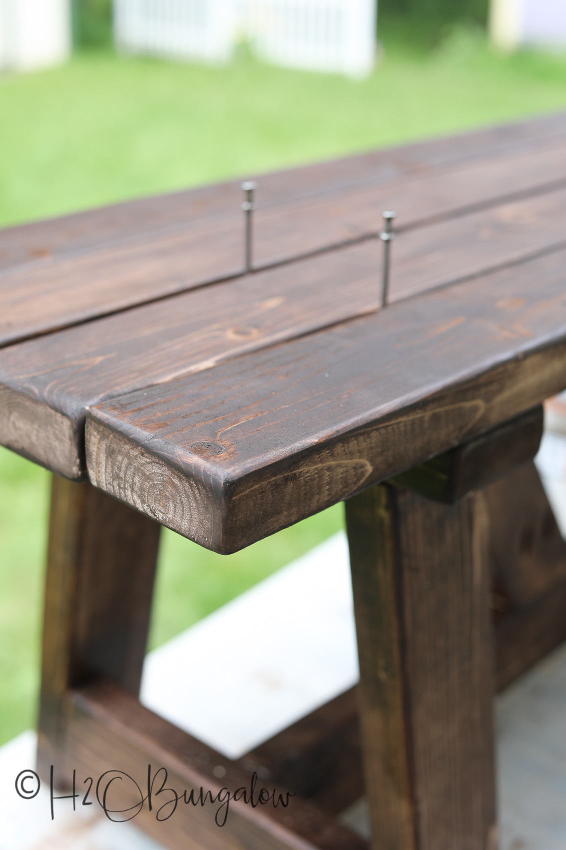 spacers for the wood bench top 