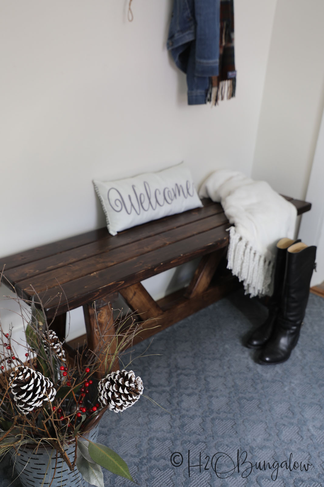 Create an inviting entryway with a bench