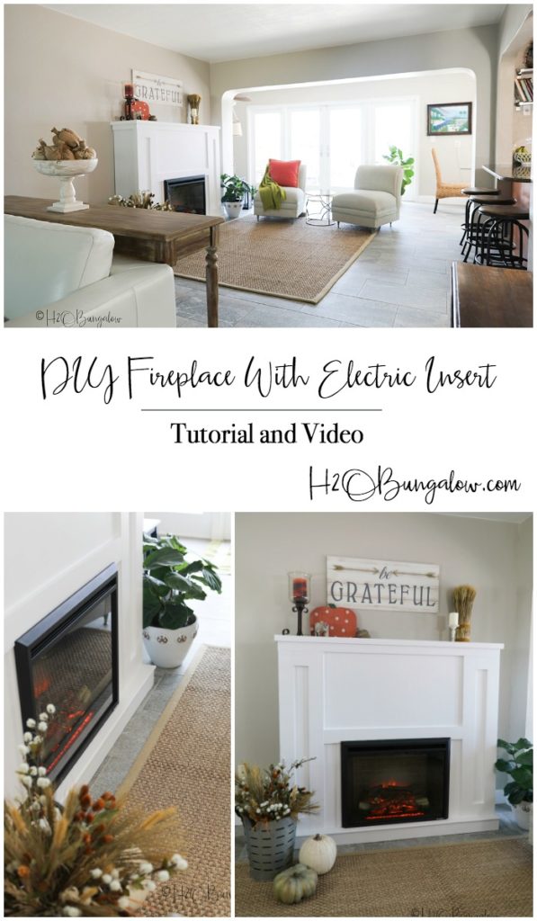 How To Build a DIY Fireplace With Electric Insert H2OBungalow